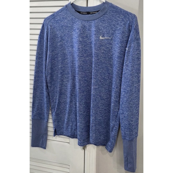 Nike Tops - Nike Running Dri-FIT Women's M Blue Heather Long Sleeve Crew Neck Top
